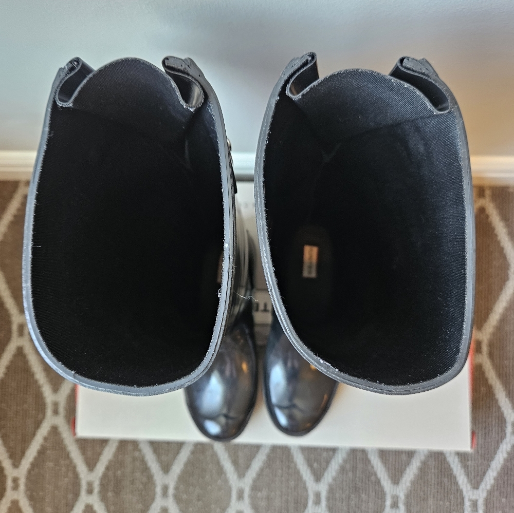 Adjustable Back Gloss Waterproof Rain Boot - Picture 10 of 10